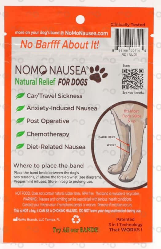 Anti Nausea for Dogs | M-L Dogs & Sick Puppy Band | NoMo Nausea Dog Bracelet - Image 5